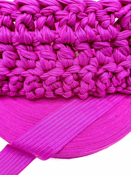 Trapillo  3cm -  Magenta Glitter Acanalado