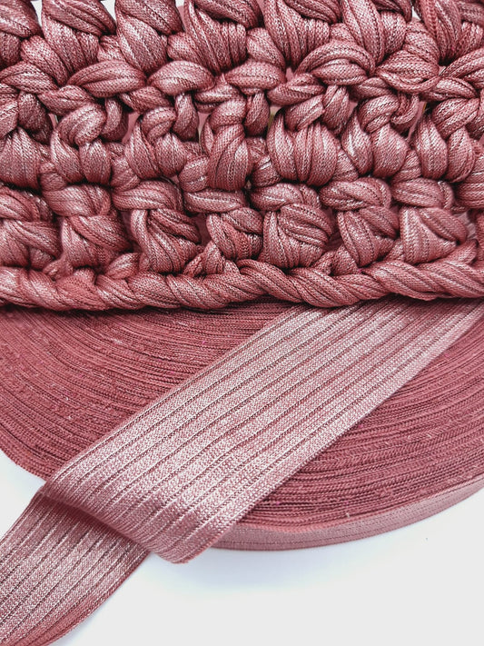 Trapillo  3cm -  Mauve Glitter Acanalado