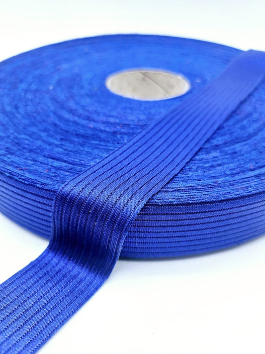 Trapillo  3cm -  Azul Royal Glitter Acanalado