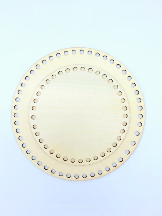 Base de madera circular